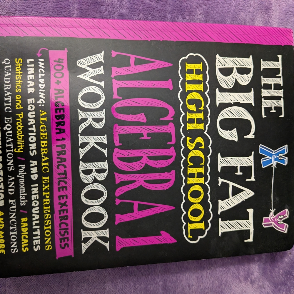 Like New Big Fat High School Algebra 1 Workbook